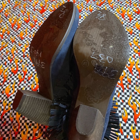 💙Navy leather ankle boots💙 - Picture 9 of 12